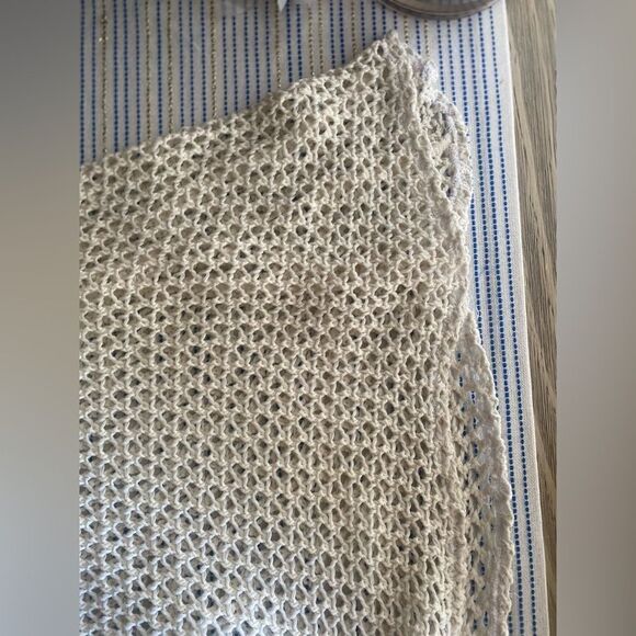 Undrest by the Sea Anthropologie Coverup Ivory Knit Dress Long Sz S - Picture 8 of 8